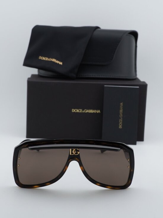 Dolce & Gabbana DG6205 502/73 Square Sunglasses - Havana/Brown main image 5